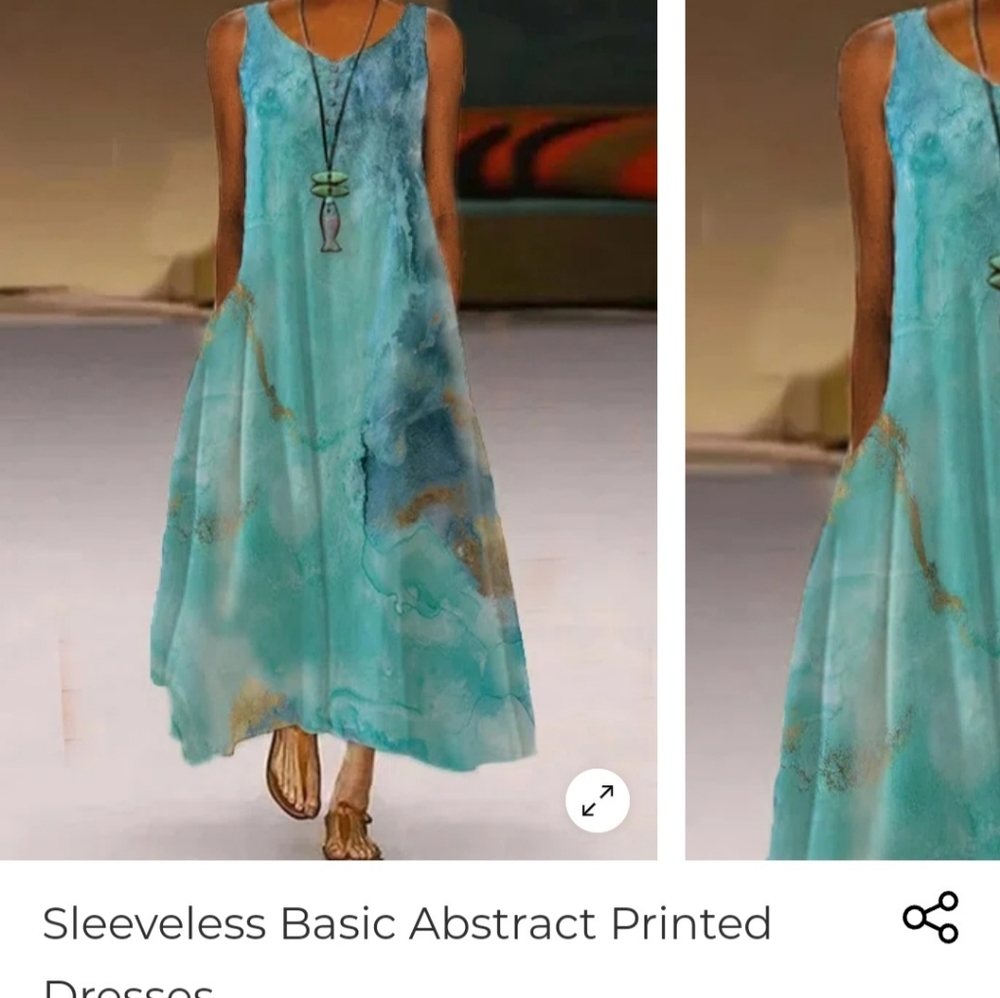 Basic Abstract Maxi Dress
